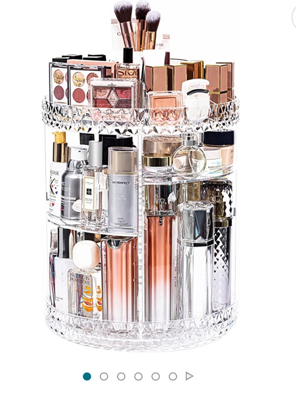 Clear Acrylic Rotating Makeup Organizer